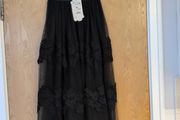 Paris Et Moi Collection Black  Tulle  Skirt. S. S -10.    B.NW.T.