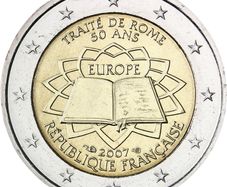 France 2 Euro Commemorative Coin 2007 - Treaty of Rome. Uncirculated.