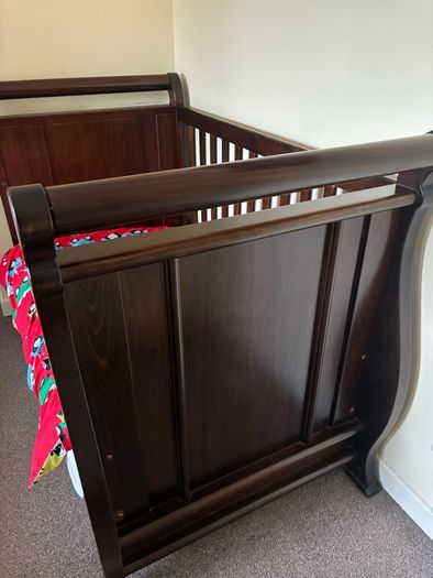 Boori County sleigh Cot/toddler bed solid wood