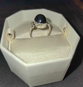 925 Sterling Silver & Black Onyx Stone Ring - Size 7/N