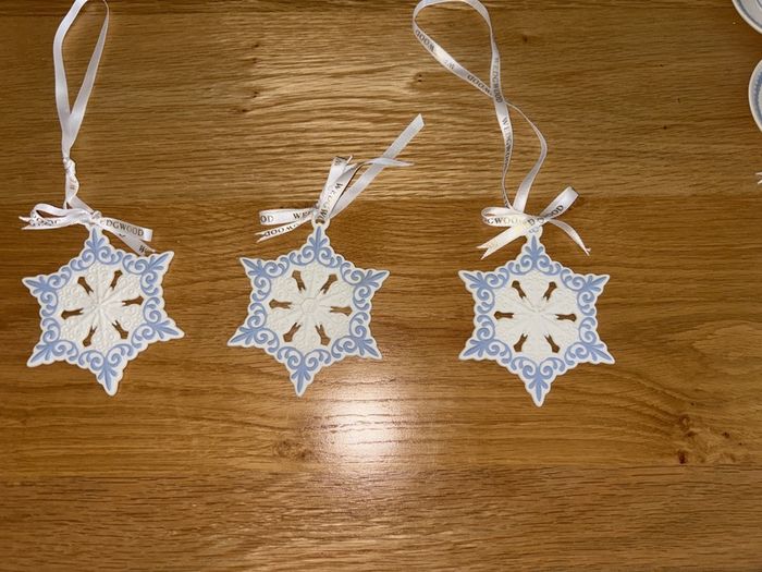 Wedgwood Christmas Tree White Snowflake Ornament