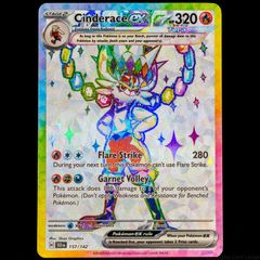 Cinderace EX 157/142 Full Art Ultra Rare Holo S&V Stellar Crown Pokemon Card