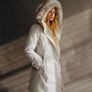 Zara Water Repellant Long Puffer Winter Parka Ecru Image 2