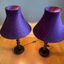 Set of 2 purple shade lamps Image 6