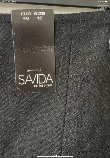 skirt Bnwt savida black 50% wool skirt knee length