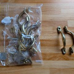 Brushed brass handles