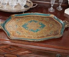 Vintage Florentine Wooden Serving Tray