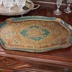 Vintage Florentine Wooden Serving Tray
