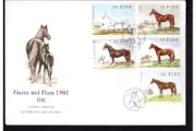 1981 Ireland Fauna &amp; Flora Horses Commemorative Stamps Post &amp; Telegraph Addressed First Day Cover (FDC)