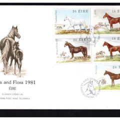 1981 Ireland Fauna & Flora Horses Commemorative Stamps Post & Telegraph Addressed First Day Cover (FDC)