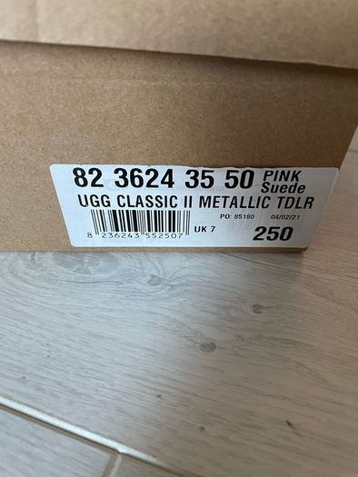 Girls Pink Metallic Classic Uggs - Excellent Condition