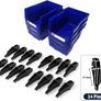 Storage Organizer Bins,Wall Mount Storage Parts Rack,Stackable Shop Tool Bins for store Screws,Small Parts,Office Supplies and other Accessories 6 Pack Image 2