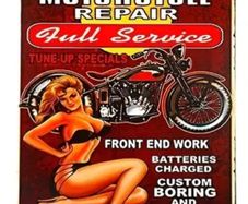 Motorcycle Repair : Metal Sign