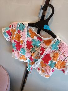 Hand crochet girls shrug