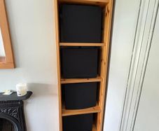 Solid wood narrow shelving / display unit