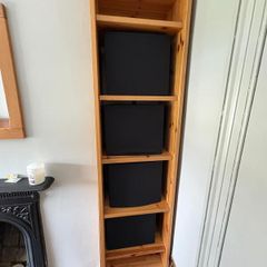 Solid wood narrow shelving / display unit