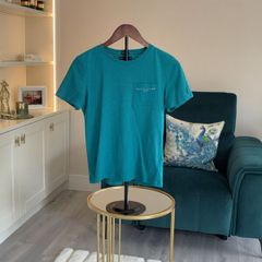 Boys Teal Green Tommy Hilfiger Crew-neck T-shirt
