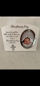 Christening picture frame