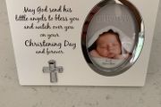 Christening picture frame