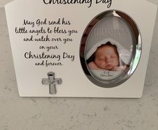 Christening picture frame