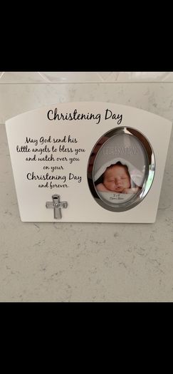 Christening picture frame
