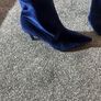 NEW Insolia Navy Velvet Sock Boots - Size 39 / Size 6 Image 5