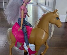 Barbie doll & 2 horses