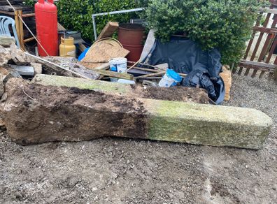 Pair of granite gate posts