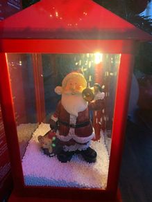 Snowing Musicial Santa Lantern - Christmas Decoration