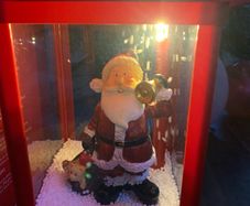 Snowing Musicial Santa Lantern - Christmas Decoration