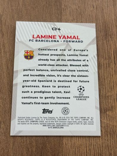 2023-24 Topps Carnaval UEFA Lamine Yamal RC Rookie Craque Do Jogo SSP