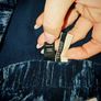 Topshop Blue Velvet Blazer Image 2