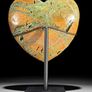 Exquisite Polished Green Smithsonite Heart on Custom Display Stand (21.3 x 15 x 8cm) - Natural Stone Image 7