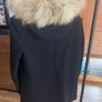 Pinko wool pea coat with fur hood Image 2