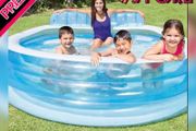 Swim Center Family Lounge Pool, 229 x 218 x 76 cm (FREE SHIPPING)