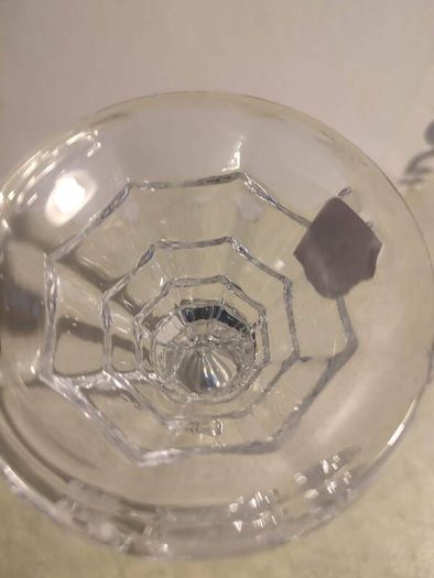 Crystal Candle Holder Or Nght Lite Candle No Stamp.