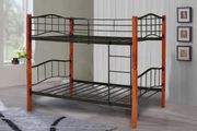 Metal &amp; Wood Single Bunk Bed