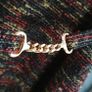 VINTAGE Nikki Stevens high neck knit dress with gold chain belt Sz 16 Image 2