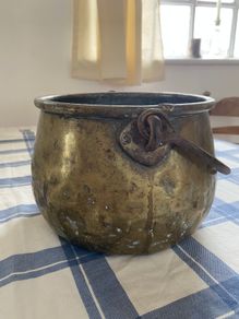 Antique Dutch copper/brass pot