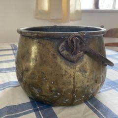 Antique Dutch copper/brass pot