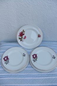 Arklow Pottery Autumn Rose Plates x 6 + 3