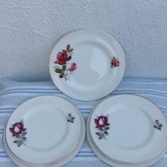 Arklow Pottery Autumn Rose Plates x 6 + 3