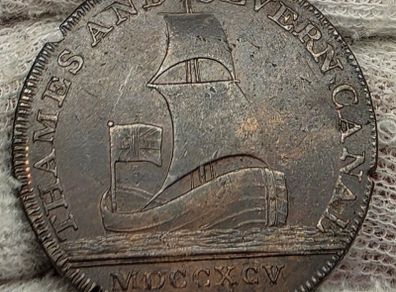 1795 Great Britain United Kingdom Thames and Severn Canal Half Penny Token