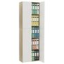 Office Cabinet White and Sonoma Oak 60x32x190 cm Chipboard Image 7