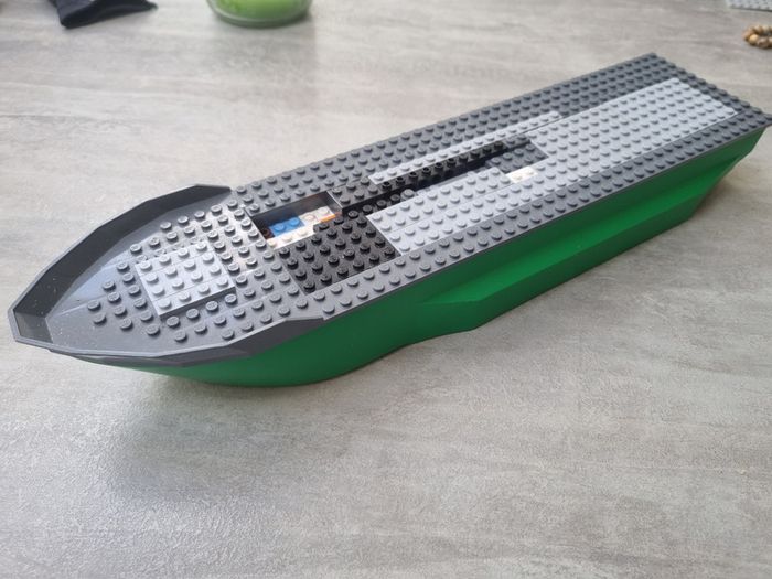 Lego baseplates and boat hull