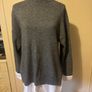 Zara Knit Jumper with Contrast Poplin - New with out Tags - Size Medium Image 5