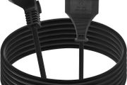 Extension Cable 90 Degree Euro Plug Short, Extension Cable Type C Plug Euro Plug on Type C Euro, 2.5A 250V for TV, Computer, Monitor, Projector, Household Appliances 3M