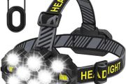 FREE SHIPPING Head Torch Rechargeable, 10 LED 10 Modes Head Torch USB Rechargeable Super Bright 22000 Lumens Waterproof IPX4 Headlamp Hands Free Running Head Torch for Fishing Walking Cycling Camping