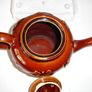 Arthur Wood Hunting Scene Lambeth Glazed  Stonewear Teapot early 1900's Image 3