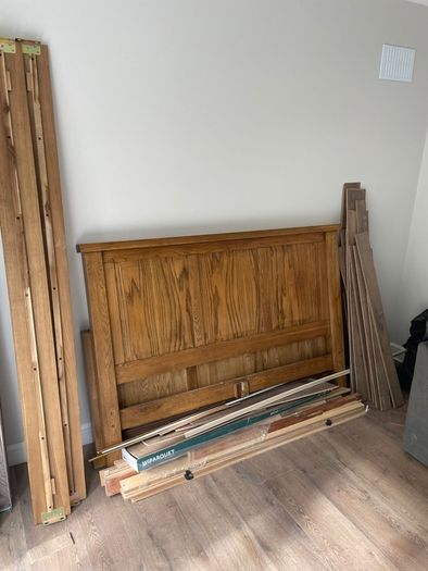 King Size Wooden Bed and lockers